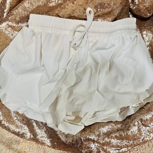 Women's White Athletic Shorts Size Medium